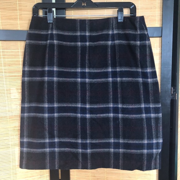 Talbots Plaid Wool Skirt - Picture 1 of 4